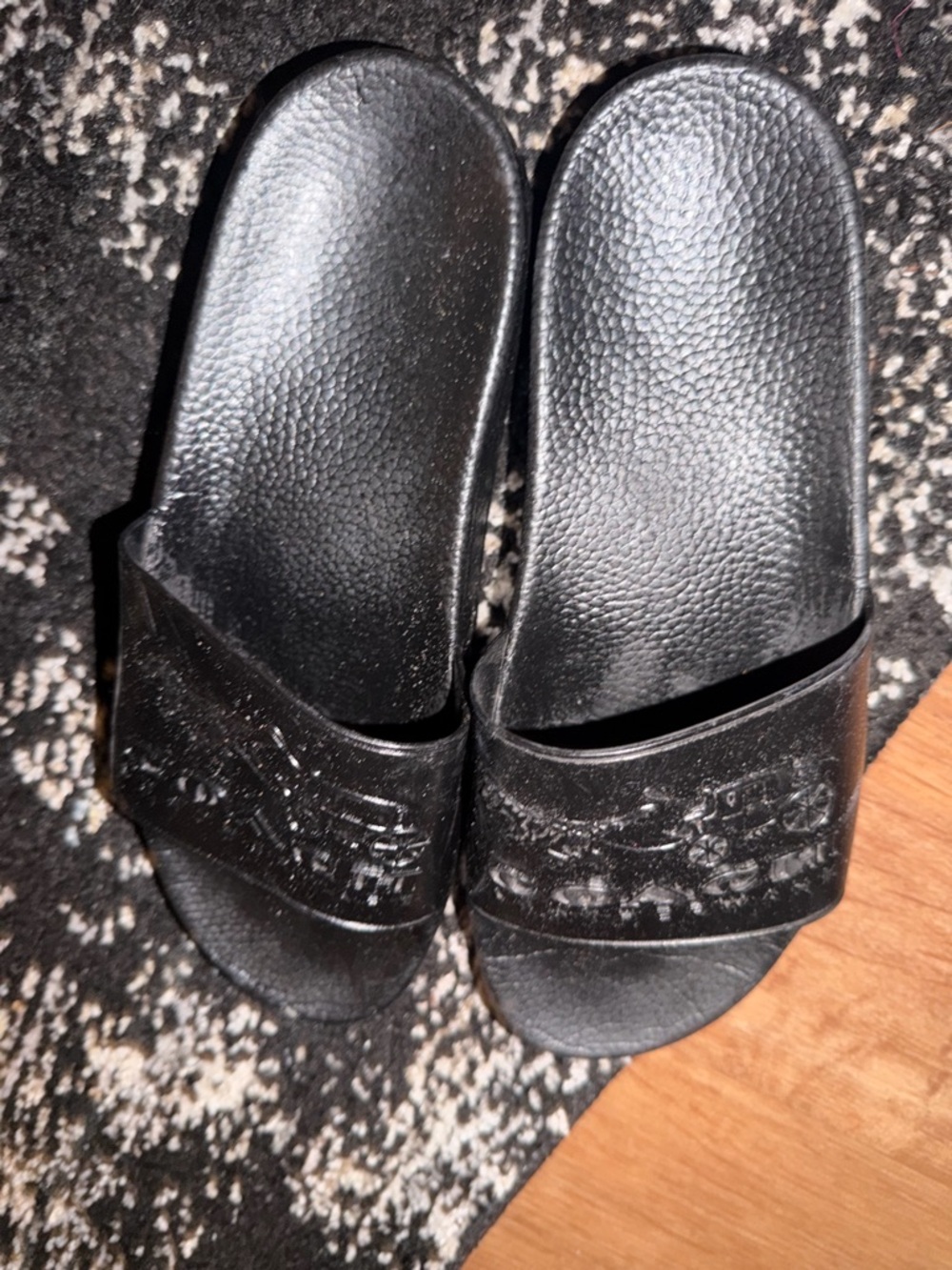 Coach womens black Slide Sandals - Picture 4 of 8